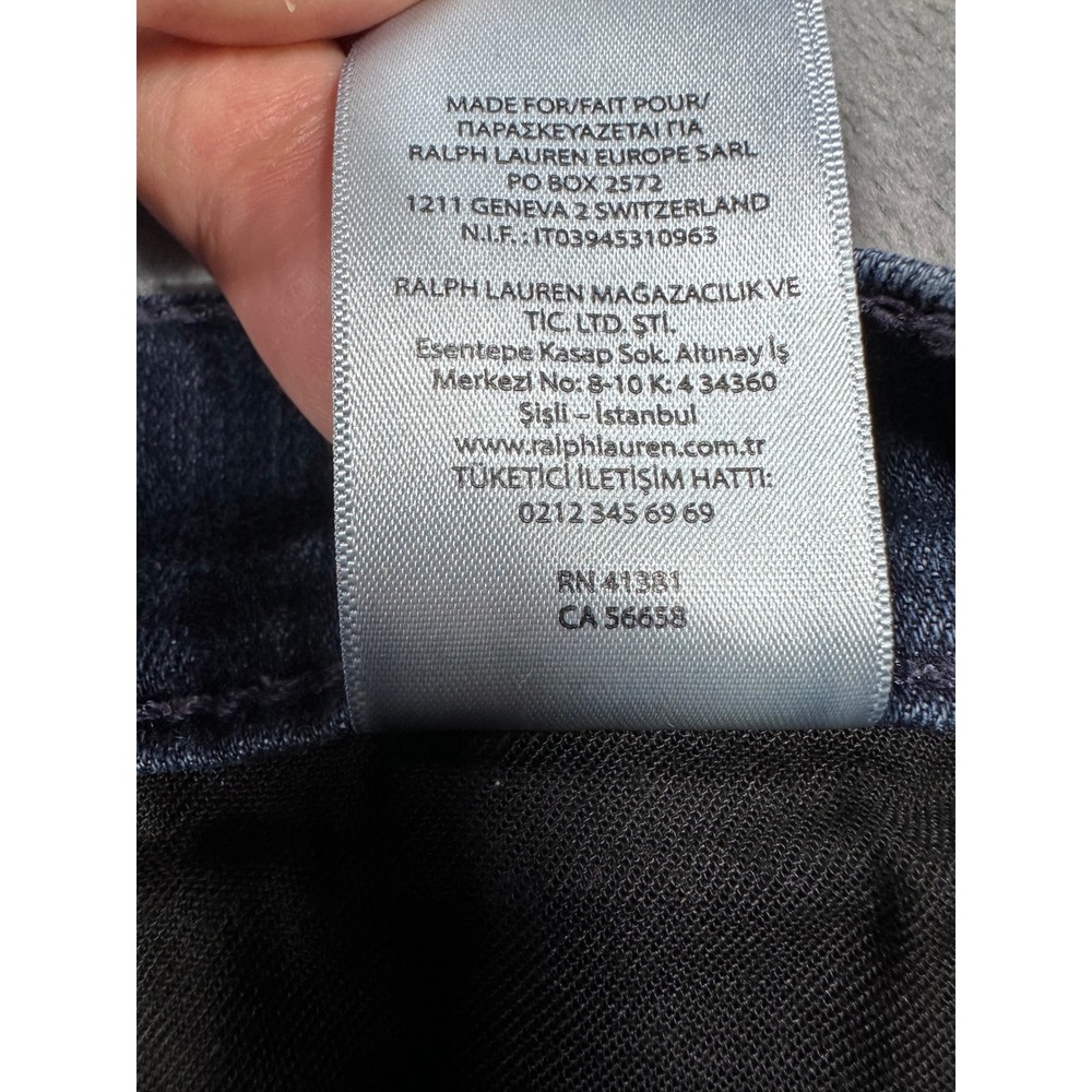 Polo Ralph Lauren Sullivan Slim Jeans Mens 31R Dark Wash Blue Denim Pants 31x30 - Picture 8 of 12